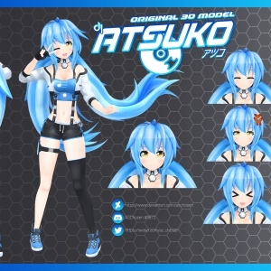 DJ Atsuko for VRChat (69k Polys)