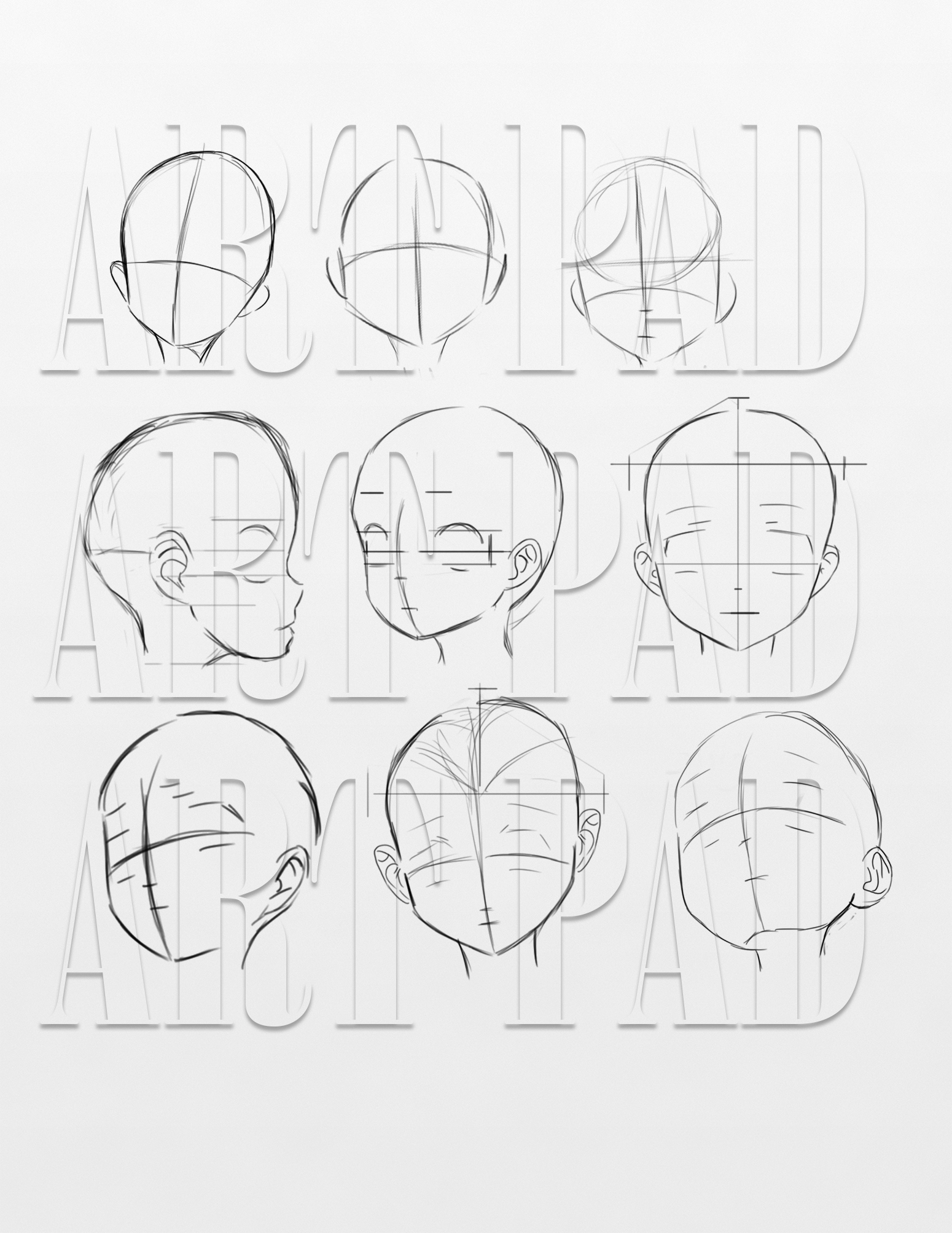 (Artpad) Photoshop Brush: Young Anime Heads (Unisex)