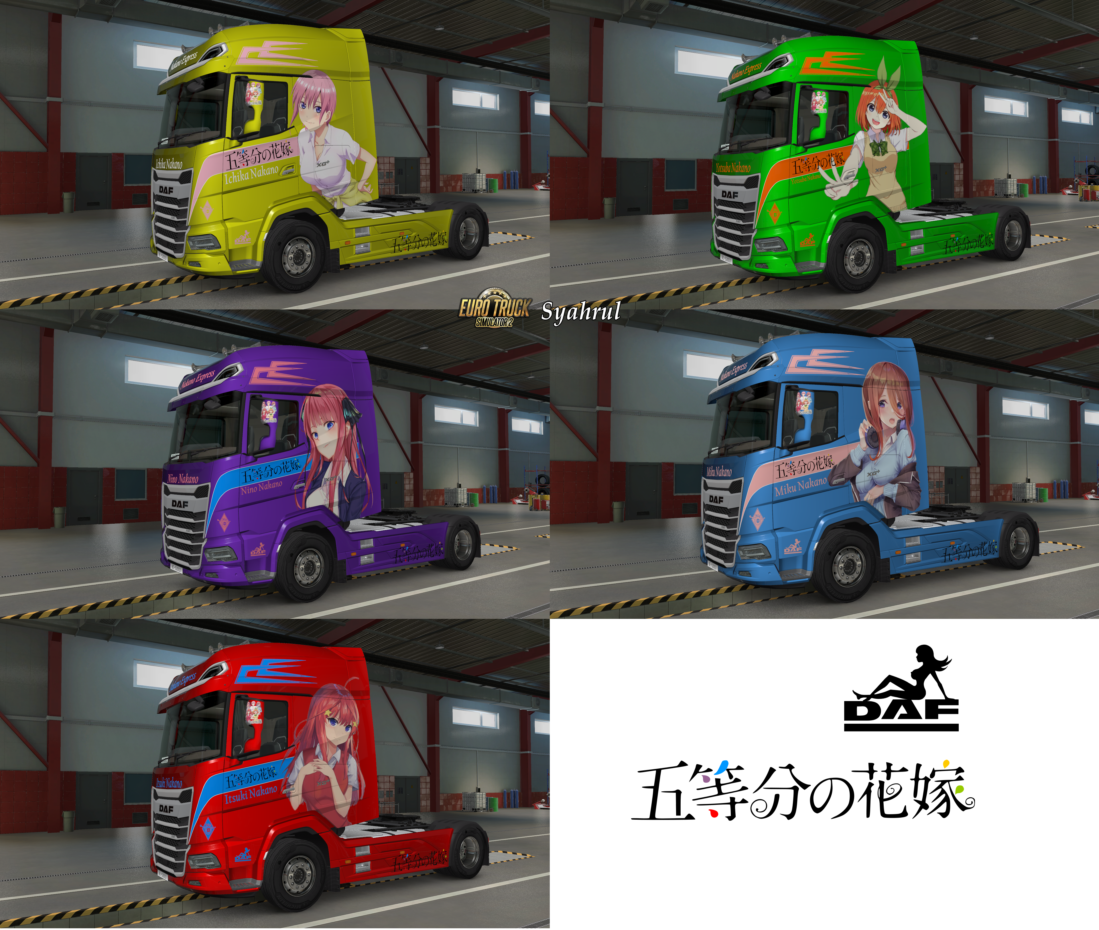 [ETS2] Gotoubun no Hayanome [Skinpack]